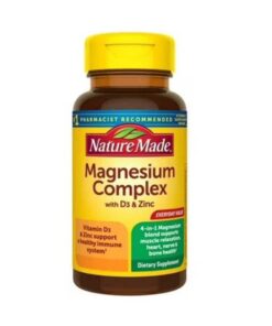 منیزیم کمپلکس با ویتامین D3 و زینک 90 عددی نیچرمید | Nature Made Magnesium Complex