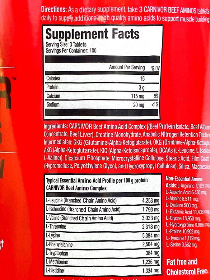 آمینو بیف کارنیور ماسل مدز (300عددی) | Carnivor Amino Beef Musclemeds آمینو بیف کارنیور ماسل مدز (300عددی) | Carnivor Amino Beef Musclemeds