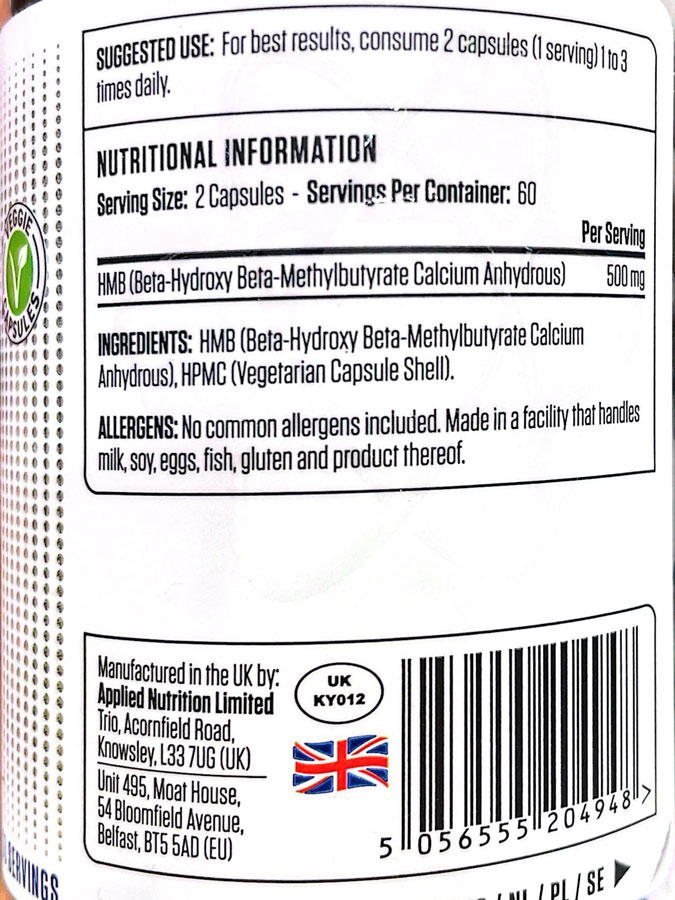 اچ ام بی ۵۰۰ اپلاید نوتریشن (120عددی) | APPLIED NUTRITION HMB اچ ام بی ۵۰۰ اپلاید نوتریشن (120عددی) | APPLIED NUTRITION HMB