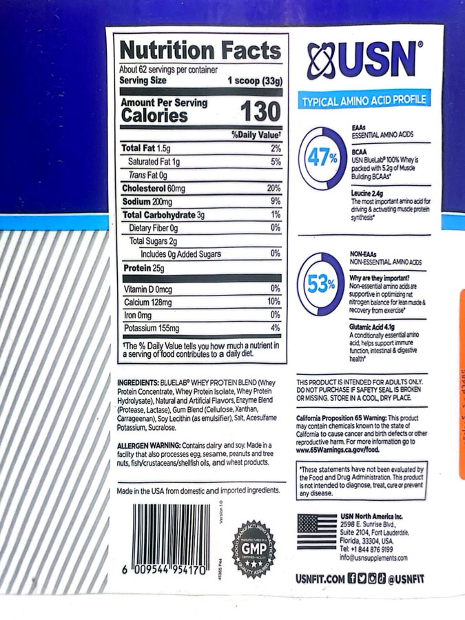 پروتئین وی بلولب یو اس ان لاین آمریکا (2000g) | USN BlueLab Whey Protein پروتئین وی بلولب یو اس ان لاین آمریکا (2000g) | USN BlueLab Whey Protein
