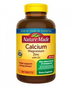 قرص کلسیم منیزیم زینک ویتامین D3 نیچرمید (300عددی) | NatureMade Calcium Magnesium ZINC VIT D3