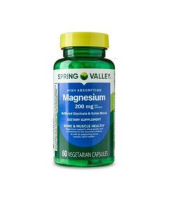 منیزیم 200 میلی گرم اسپرینگ والی (60عددی) | Spring Valley Magnesium 200mg