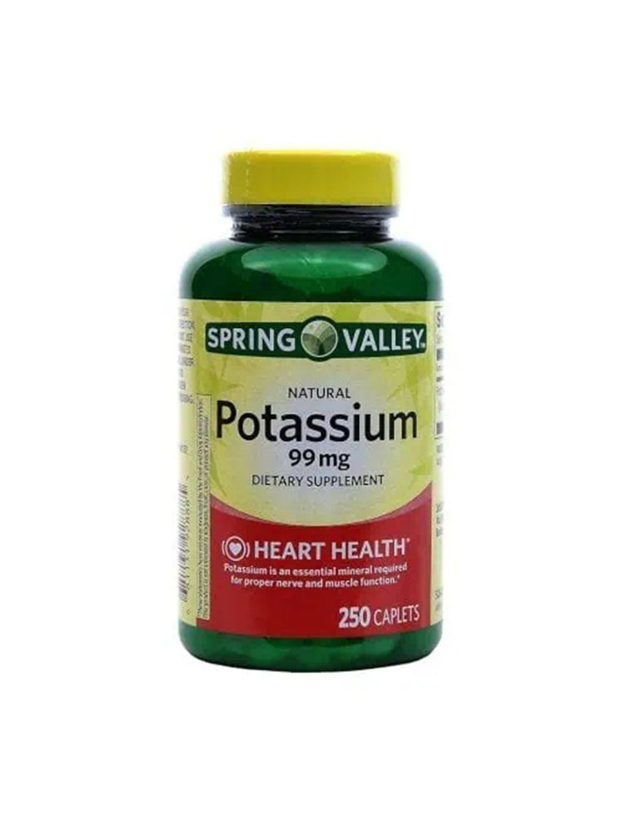 پتاسیم 99 میلی گرم اسپرینگ والی (250عددی) | Spring Valley Potassium 99 mg