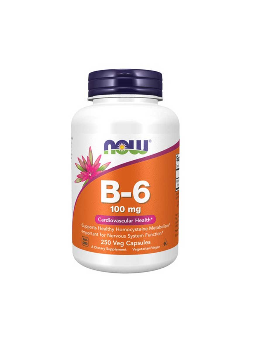 ویتامین-ب-6-100میلی-گرم-ناو-(250عددی)-Now-B6-100MG ویتامین ب 6 100میلی گرم ناو (250عددی) | Now B6 100MG