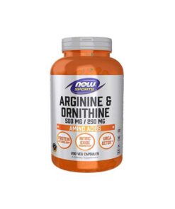 کپسول آرژنین و اورنیتین ناو (250عددی) | NOW Arginine & Ornithine