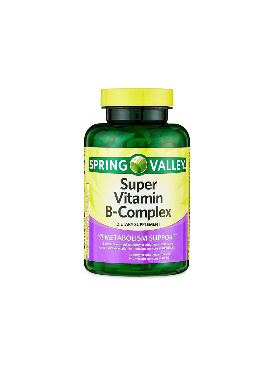 سوپرب-کمپلکس-100عددی--SPRING سوپر ویتامین ب کمپلکس اسپرینگ والی (100عددی) | Spring Valley Super Vitamin B-Complex